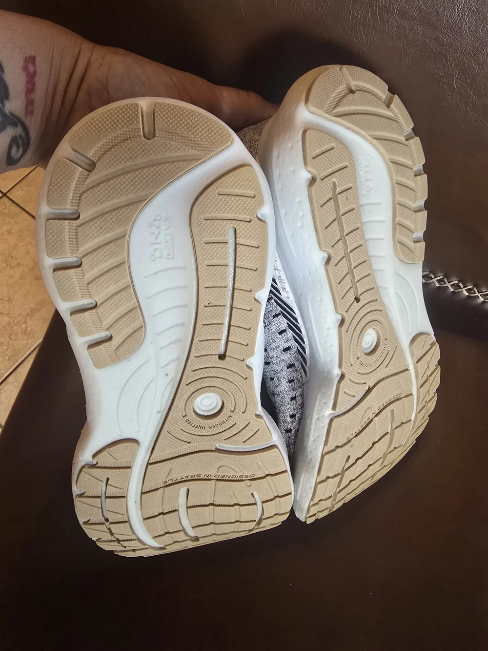 Brooks Women's White and Gray Running Shoes